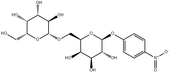 对硝酚基-6-O-( -Β-D-半乳糖基)- Β-D-吡喃半乳糖 结构式