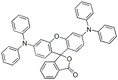 3',6'-Bis(diphenylamino)spiro[isobenzofuran-1(3H),9'-[9H]xanthen]-3-one 结构式