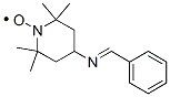 4-benzylideneamino-2,2,6,6-tetramethylpiperidine-1-oxyl Struktur