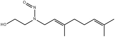 (E)-2-((3,7-Dimethyl-2,6-octadienyl)nitrosoamino)ethanol 结构式