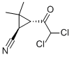 Cyclopropanecarbonitrile, 3-(dichloroacetyl)-2,2-dimethyl-, trans- (9CI) Struktur