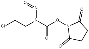 CARBAMIC ACID, (2-CHLOROETHYL)NITROSO-, 2,5-DIOXO-1-PYRROLIDINYL ESTER Struktur