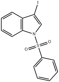 3-碘-1-(苯磺酰)吲哚 结构式