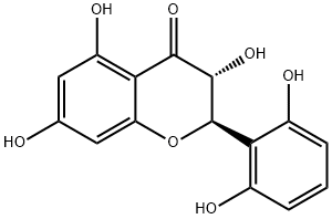4H-1-Benzopyran-4-one, 2-(2,6-dihydroxyphenyl)-2,3-dihydro-3,5,7-trihy droxy-, (2R,3R)- Struktur