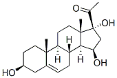 (3b,15b)-3,15,17-trihydroxy-Pregn-5-en-20-one Struktur