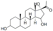 3,15,17-trihydroxypregnan-20-one 结构式