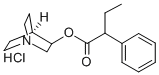 2-Phenylbutyric acid 3-quinuclidinyl ester hydrochloride Struktur