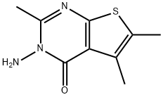 3-氨基-2,5,6-三甲基-3H-噻吩并[2,3-D]嘧啶-4-酮 结构式