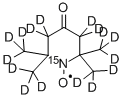 4‐オキソ‐2,2,6,6‐テトラメチルピペリジン‐D16,1‐15N‐1‐オキシル 化学構造式