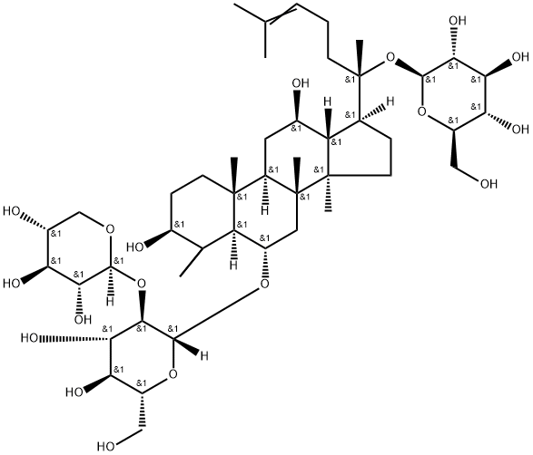 三七皂苷 R1, 80418-24-2, 结构式