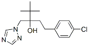 ２－ｔ－ブチル－４－（４－クロロフェニル）－１－（１，２，４－トリアゾール－１－イル）－２－ブタノール 化学構造式