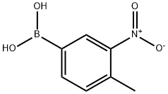4-甲基-3-硝基苯硼酸, 80500-27-2, 结构式