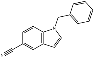1-(苄基)吲哚-5-甲腈 结构式