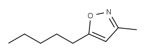 Isoxazole, 3-methyl-5-pentyl- (9CI) Structure