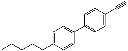 4-エチニル-4'-ペンチル-1,1'-ビフェニル 化学構造式