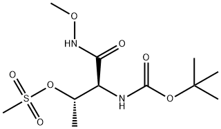[S-(R*,R*)]-[1-[(MethoxyaMino)carbonyl]-2-[(Methylsulfonyl)oxy]propyl]-carbaMic Acid 1,1-DiMethylethyl Ester, 80575-79-7, 结构式