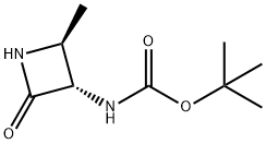 ((2S,3S)-2-甲基-4-氧代氮杂环丁烷-3-基)氨基甲酸叔丁酯, 80582-03-2, 结构式