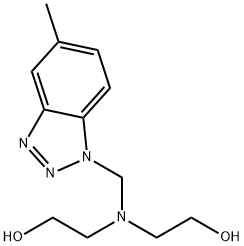 N-[(5-甲基-1H-苯并三唑-1-基)甲基]二乙醇胺, 80584-88-9, 结构式