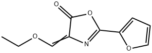 2-furyl-4-ethoxymethylene-5-oxazolone Struktur