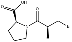 1-[(2S)-3-ブロモ-2-メチル-1-オキソプロピル]-L-プロリン 化学構造式