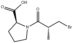 (R)-1-(3-ブロモ-2-メチル-1-オキソプロピル)-L-プロリン 化学構造式