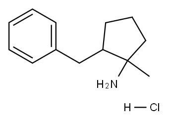 2-benzyl-1-methyl-cyclopentan-1-amine hydrochloride Struktur