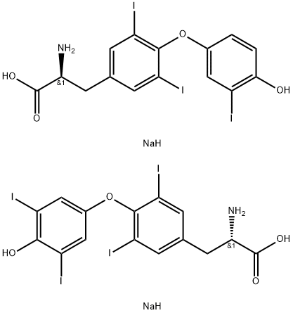 (2S)-2-amino-3-[4-(4-hydroxy-3-iodo-phenoxy)-3,5-diiodo-phenyl]propanoate 结构式