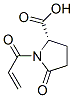 5-オキソ-1-(1-オキソ-2-プロペニル)-L-プロリン 化学構造式