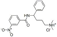 dimethyl-[4-[(3-nitrobenzoyl)amino]-4-phenyl-butyl]azanium chloride Structure