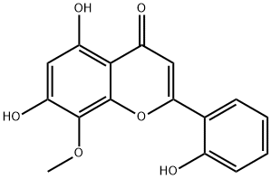 2',5,7-Trihydroxy-8-methoxyflavone Structure