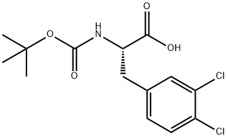 BOC-3,4-ジクロロ-L-フェニルアラニン 化学構造式