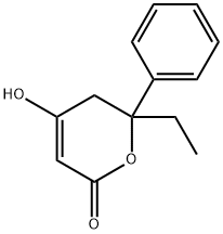 2H-Pyran-2-one,6-ethyl-5,6-dihydro-4-hydroxy-6-phenyl-(9CI) Structure