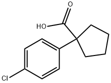1-(4-クロロフェニル)シクロペンタンカルボン酸 化学構造式