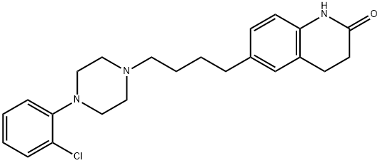 2(1H)-Quinolinone, 3,4-dihydro-6-(4-(4-(2-chlorophenyl)-1-piperazinyl) butyl)- Struktur