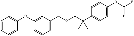 3-Phenoxybenzyl 2-(4-difluoromethoxyphenyl)-2-methylpropyl ether, 80843-70-5, 结构式