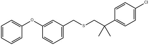 3-Phenoxybenzyl 2-(4-chlorophenyl)-2-methylpropyl thioether 结构式