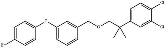 1-(4-Bromophenoxy)-3-((2-(3,4-dichlorophenyl)-2-methylpropoxy)methyl)b enzene 结构式