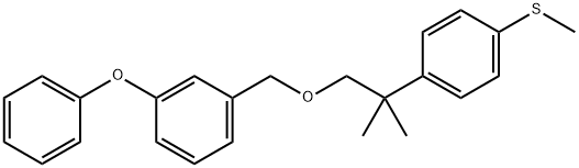 3-Phenoxybenzyl 2-(4-methylthiophenyl)-2-methylpropyl ether Structure