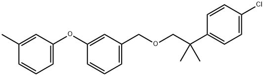 1-((2-(4-Chlorophenyl)-2-methylpropoxy)methyl)-3-(3-methylphenoxy)benz ene Struktur