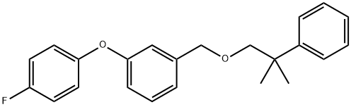 3-(4-Fluorophenoxy)benzyl 2-phenyl-2-methylpropyl ether Struktur