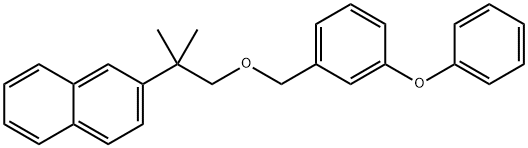 3-Phenoxybenzyl 2-(2-naphthyl)-2-methylpropyl ether 结构式