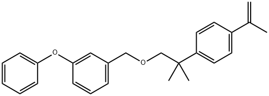 1-((2-(4-(1-Methylethenyl)phenyl)-2-methylpropoxy)methyl)-3-phenoxyben zene Structure