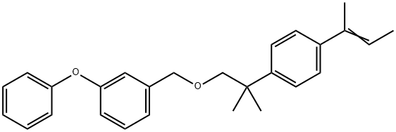 3-Phenoxybenzyl 2-(4-(2-buten-2-yl)phenyl)-2-methylpropyl ether 结构式
