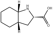 (3aβ,7aβ)-オクタヒドロ-1H-インドール-2α-カルボン酸 化学構造式