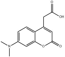 7-二甲氨基香豆素-4-乙酸 结构式