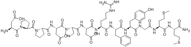 ASP-PRO-PRO-ASP-PRO-ASP-ARG-PHE-TYR-GLY-MET-MET-NH2 结构式