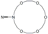 1,4,7,10,13-ペンタオキサ-16-アザシクロオクタデカン-16-カルボニトリル 化学構造式