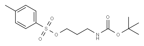 3-(叔丁氧基羰基)氨基)丙基4-甲基苯磺酸酯, 80909-96-2, 结构式