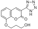 2H-1-Benzopyran-2-one, 8-(3-hydroxypropoxy)-3-(1H-tetrazol-5-yl)- Struktur