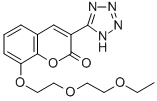 2H-1-Benzopyran-2-one, 8-(2-(2-ethoxyethoxy)ethoxy)-3-(1H-tetrazol-5-y l)- Struktur